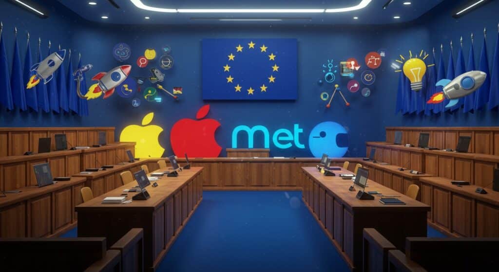 Apple et Meta Sanctionnés par l’UE : Enjeux et Impacts | Vision Startups - Innovation et Tech - VisionStartups.fr