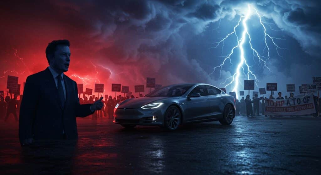 Tesla en Crise : Musk et l’Ombre de la Politique | Vision Startups - Innovation et Tech - VisionStartups.fr