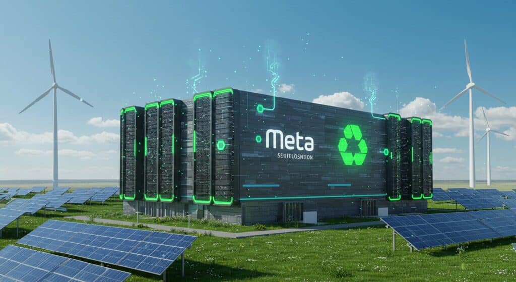 Meta Investit Dans l’Énergie Verte | Vision Startups - Innovation et Tech - VisionStartups.fr