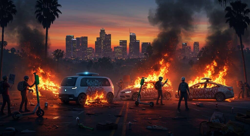 Violences Urbaines : Robotaxis et Scooters Vandalisés | Vision Startups - Innovation et Tech - VisionStartups.fr