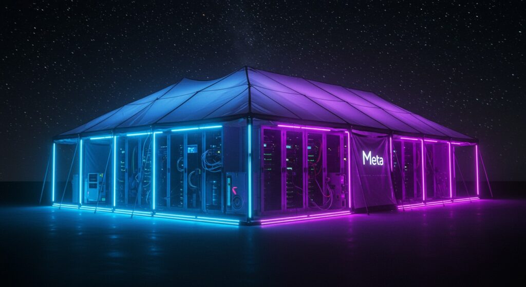 Meta Construit des Data Centers en Tentes | Vision Startups - Innovation et Tech - VisionStartups.fr
