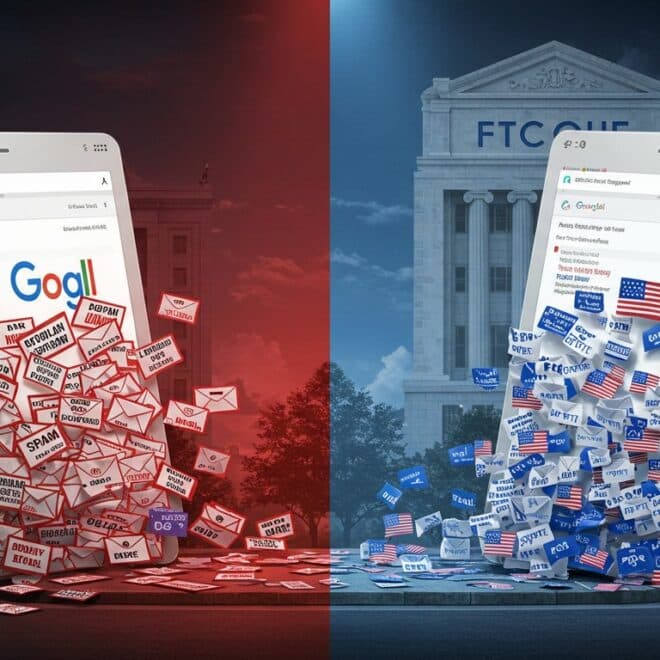 FTC Alerte Google sur Filtres Spam Partisans