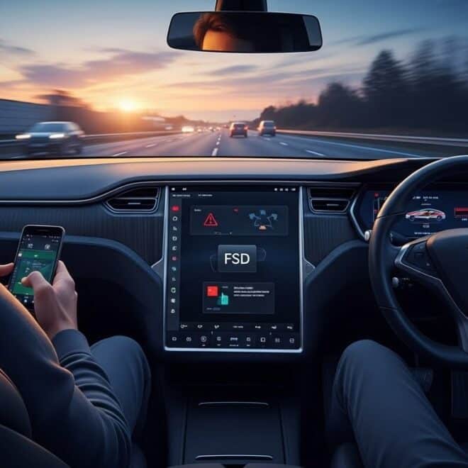 Tesla FSD : Textos au Volant Autorisé ?