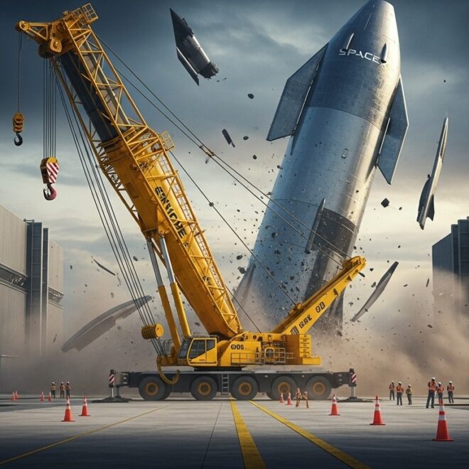 SpaceX Sanctionnée par l&rsquo;OSHA après Effondrement Grue
