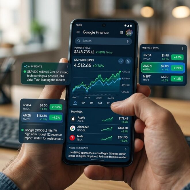 Google Finance Lance Son App Android Dédiée