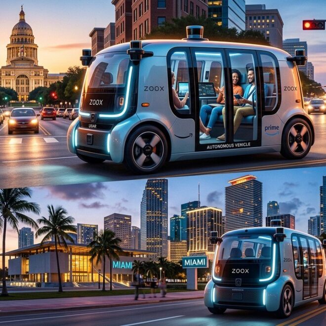 Zoox Lance Ses Robotaxis à Austin et Miami en 2026