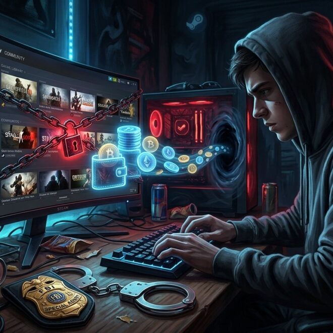 FBI Arrête Hacker Steam Volant Cryptos Via Jeux Faux