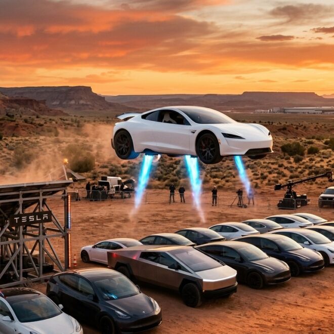 Tesla Roadster Spatial : La Voiture Qui Vole
